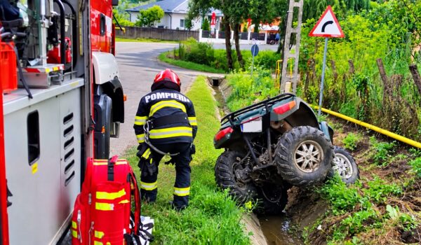 Argeș: Bărbat rănit într-un accident grav cu ATV