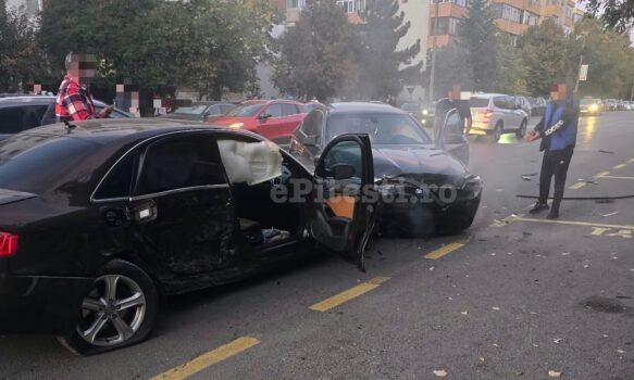 Accident frontal, în Pitești!