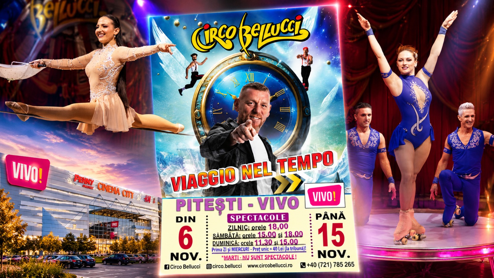 Nemaivăzut la Pitești! Un show de circ spectaculos vine la VIVO Mall