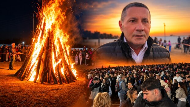 Focul lui Sumedru, spectaculos la Bradu! Primarul a adunat sute de oameni la sărbătoarea cu muzică și voie bună