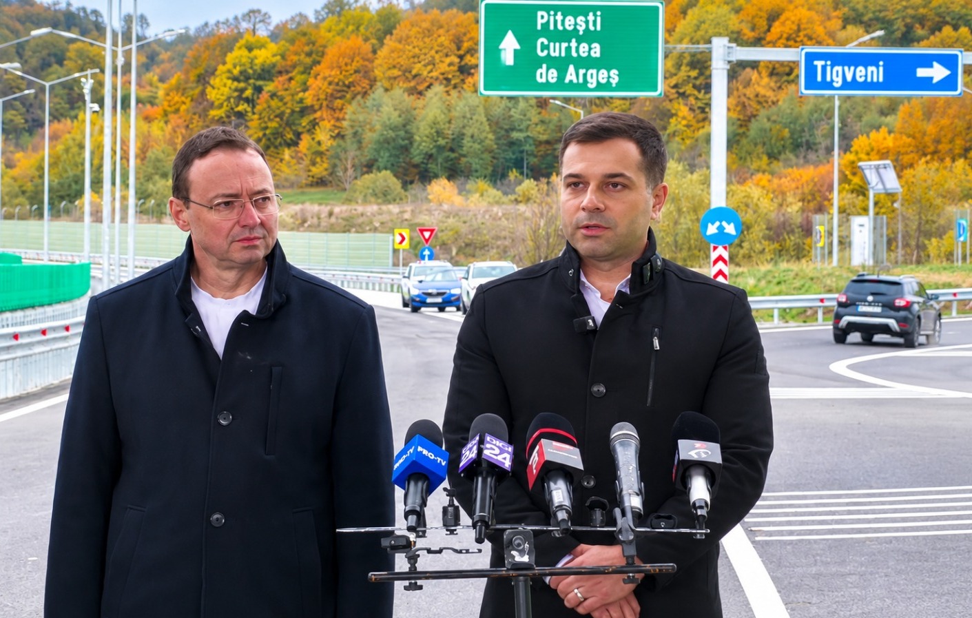 Ministrul Transporturilor, acum pe șantierul Autostrăzii Sibiu–Pitești! Când se deschide circulația pe secțiunea Tigveni–Curtea de Argeș