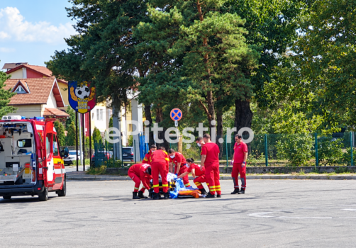 Accident de muncă la șantierul stadionului Nicolae Dobrin din Pitești!